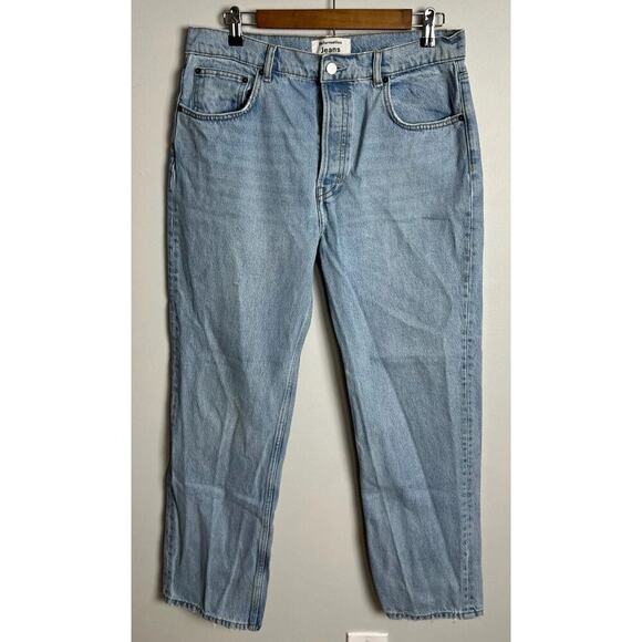 Reformation Denim - Reformation Cynthia High Rise Straight Leg Jeans Tahoe Button Fly Size 31 Womens